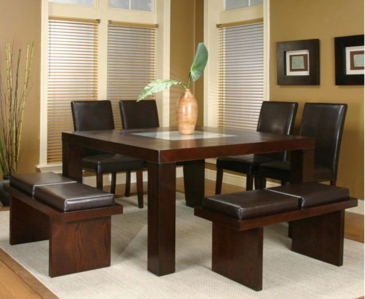 8 Seater Square Dining Table Set