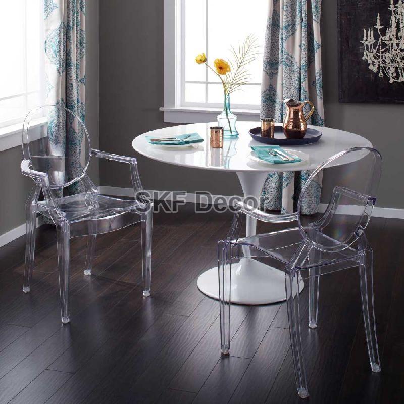 Acrylic Chairs Dining Table Set