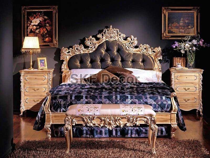 SKF Decor Classical Carved Bed, for Home, Style : Antique