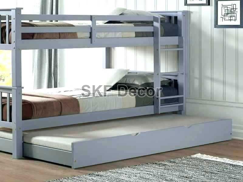 White Wood Trundle Bed