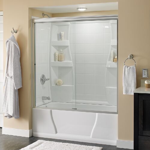 Shower Glass Door, for Home, Open Style : Hinged