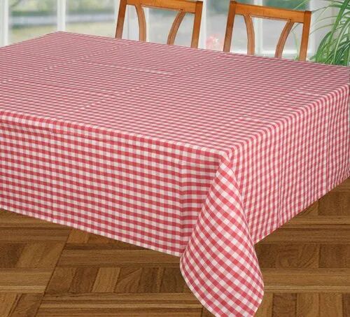 Red Christmas Tablecloth, Pattern : Checked