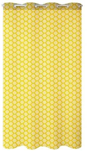 Cotton Printed Curtain, Color : Yellow
