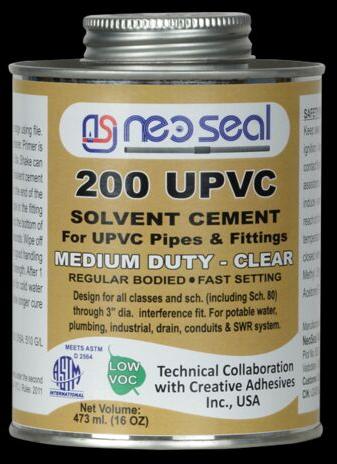 Neoseal UPVC Solvent Cements, Packaging Size : 473 ml