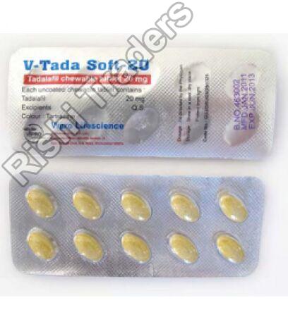 V-Tada Soft-20 Tablets, Packaging Type : Blister