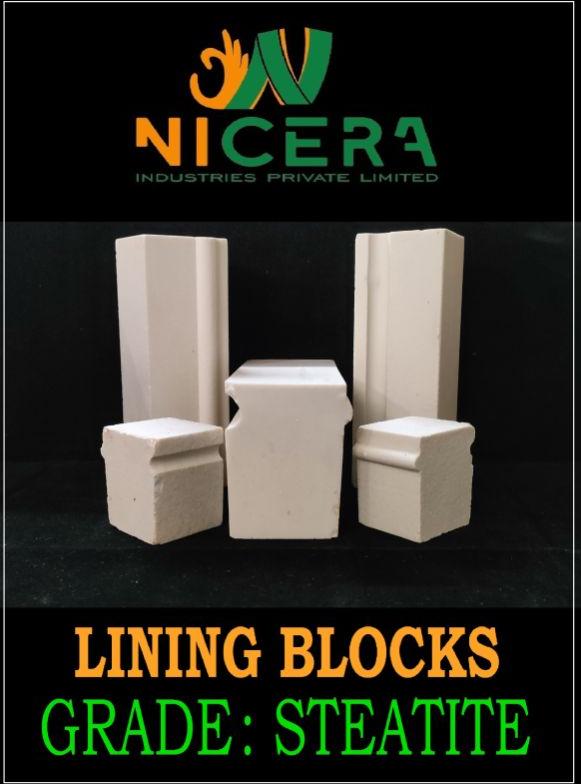 Nicera Steatite Lining Blocks, Color : Off White