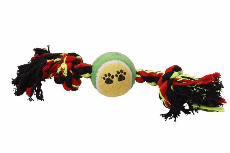 2 Knot Ball Dog Rope Toy, Feature : Attractive Look, Colorful Pattern, Light Weight, Perfect Shape