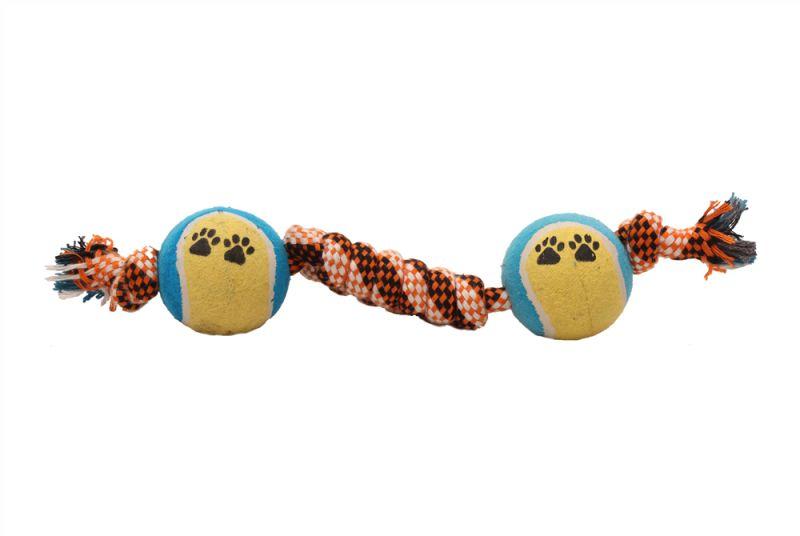 Double Knot Ball Dog Rope Toy, for Pets Playing, Feature : Attractive Look, Colorful Pattern, Light Weight