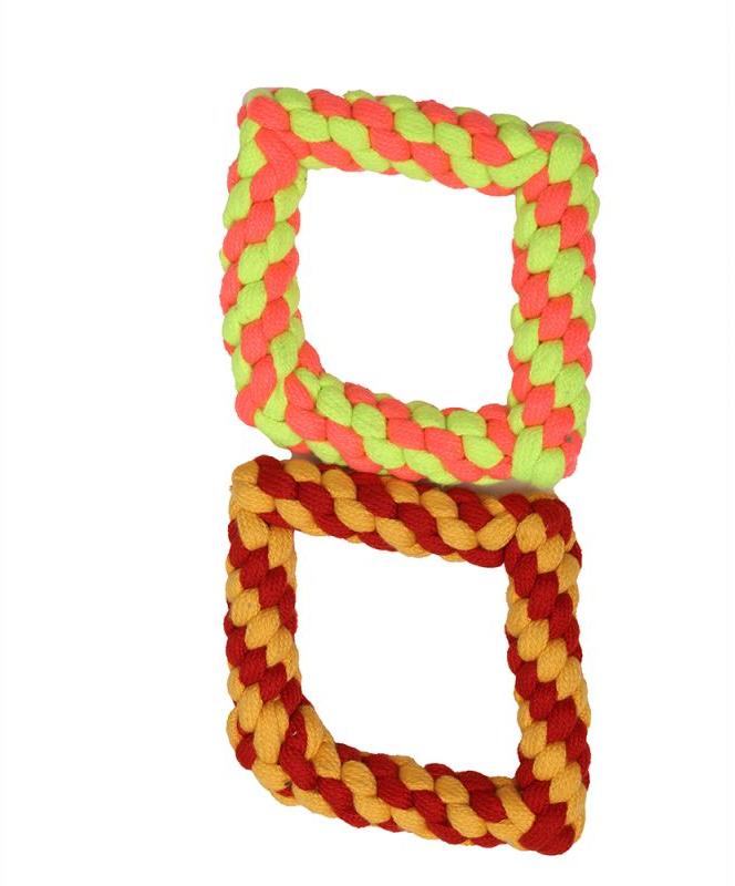 Square Dog Rope Toy, for Pets Playing, Feature : Attractive Look, Light Weight