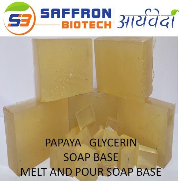 Yellow Square 100gm Papaya Soap, for Skin Care, Personal, Parlour, Bathing, Packaging Type : Wrapper