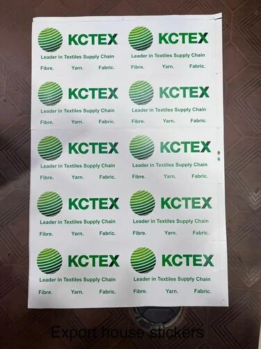 Rectangular Paper Advertising Sticker, Color : Green White