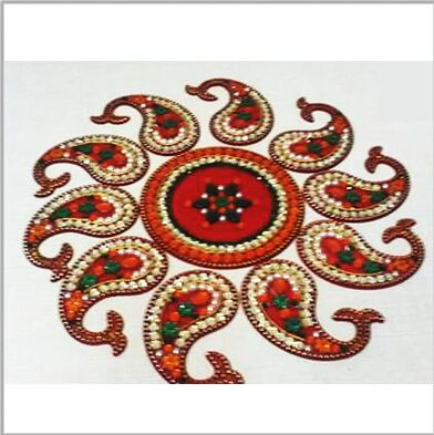 Round Acrylic Rangoli, for Home Decor, Feature : Attractive, Colorful, Smooth Texture