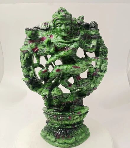 Carved Ruby Zoisite Natraj Statue