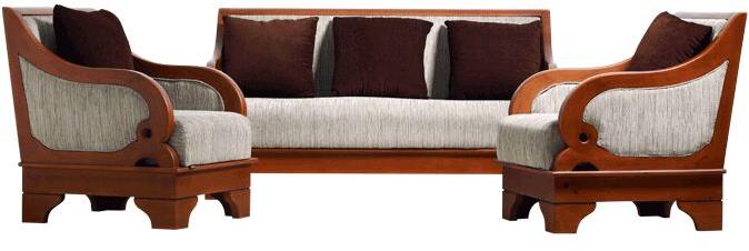 Simple Wooden Sofa Set