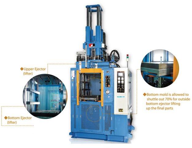 VERTICAL TYPE RUBBER INJECTION MOLDING MACHINE
