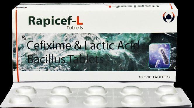 Cefixime & Lactic acid bacillus tab : Rapicef L Tablets