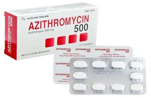 Azithromycin Tablets, Packaging Type : Blister,  Box 