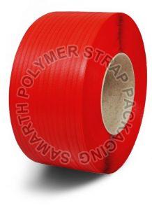 Red PP Box Strapping Roll, Pattern : Plain