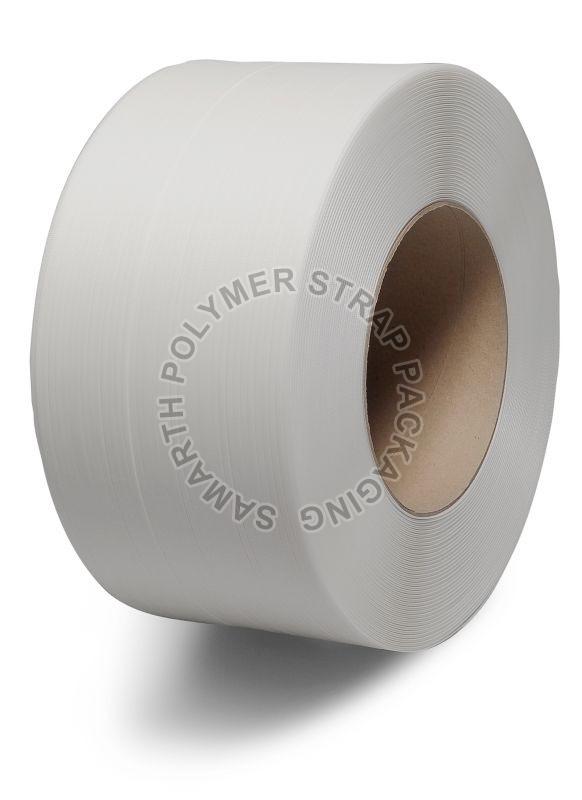 White PP Box Strapping Roll, Pattern : Plain