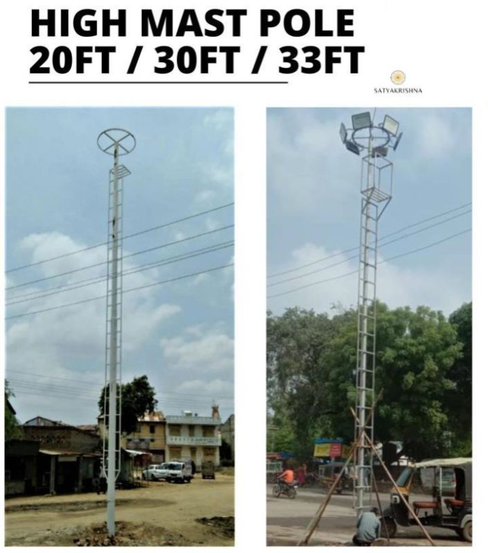 Satyakrishna High Mast Lighting Pole, Color : Grey