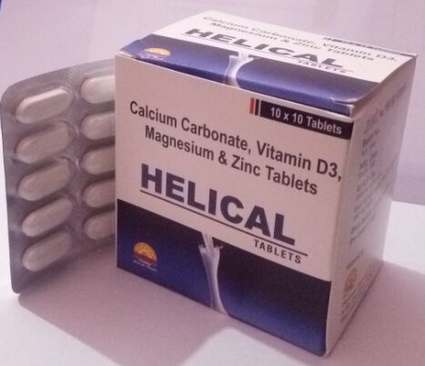 WHITE HELICAL CALCIUM TABLET