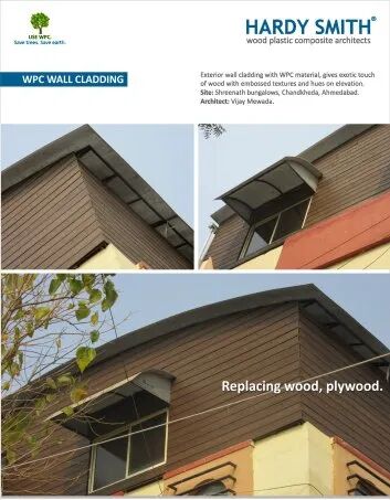 Wpc wall cladding, Color : Brown