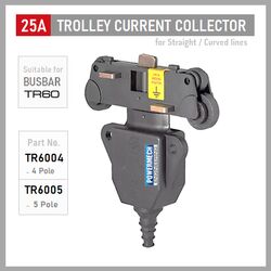 25 Amp Trolley Current Collector, Color : Black