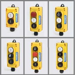 Rectangular TLP Type Pendant Push Button Station, for Industrial, Color : Yellow
