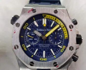 Audemars Piguet Royal Oak Offshore Blue Swiss ETA Caliber 3120 Automatic Watch