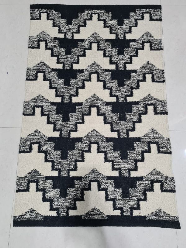 Rectangular Printed Cotton Designer Rugs, Technics : Hand Knotted