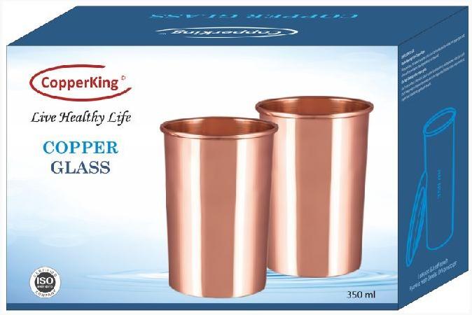 CopperKing Pure Copper Water Glass Set of 2 350ml