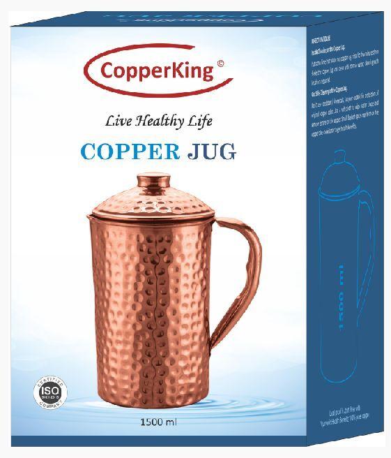 CopperKing Pure Copper Hammered Pitcher  Jug 2 Ltr