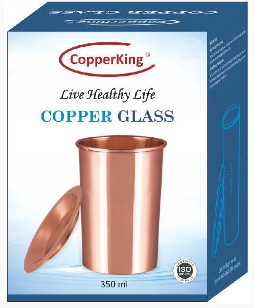 CopperKing Pure Copper Glass Tumbler with Coster 350ml