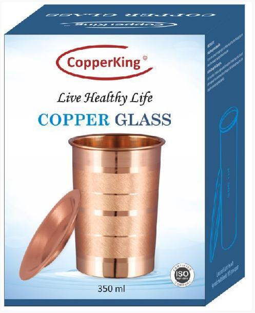 CopperKing Classic Touch Design Copper Glass Tumbler with Coster 350ml