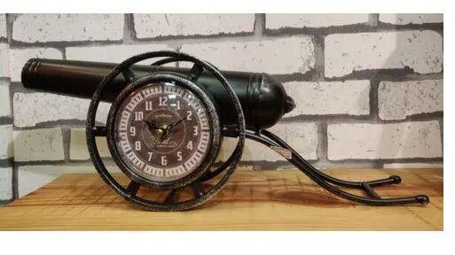 Iron Antique Canon Clock, Packaging Type : Box