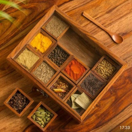 Handicraft Wooden Spice Box