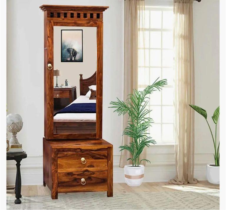 Rectangular Polished 55 kg Wooden Dressing Table, for Restaurant, Office, Hotel, Home, Pattern : Plain