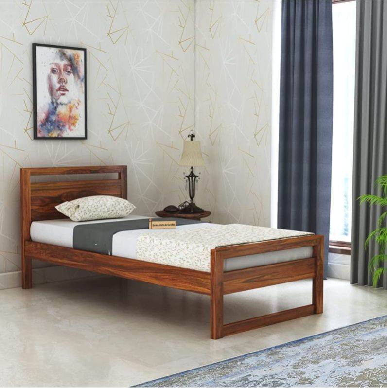 Rectangular Wooden Cot Bed, for Home, Hotel, Size : Single