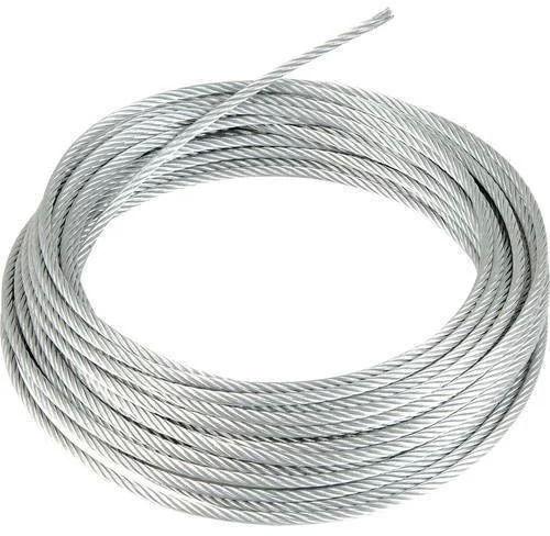 Polished Mild Steel Wire Rope, for Marine Industry, Packaging Type : Coil