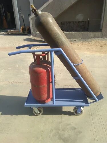 Mild Steel Double Gas Cylinder Trolley