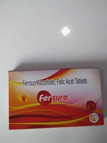 Ferrous Ascorbate & Folic Acid Tablets, for Clinical, Hospital, Grade : Medicine Grade
