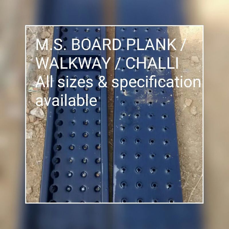 Polished Rectangular Mild Steel Perforated Planks, for Construction, Size : Standard