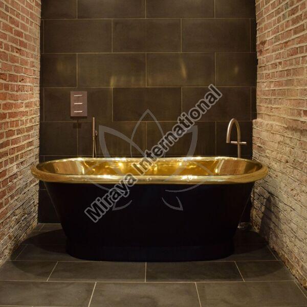 Polished Plain Brass Bathtub, Shape : Oval
