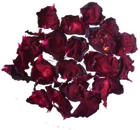 dried red rose petals