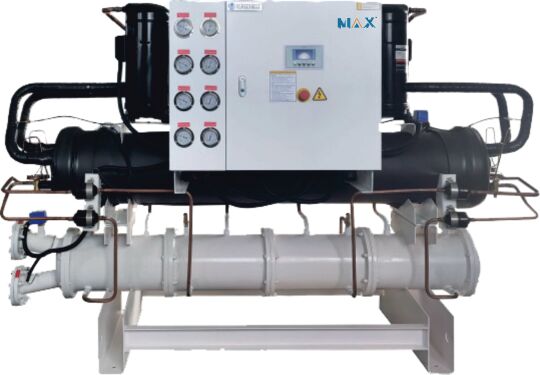 MAX 400-500kg Stainless Steel Water Cooled Water Chiller, Compressor Type : Scroll Compressor