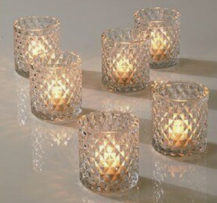Glass Tealight Candle Holder, for Home Decoration