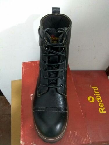 100-150gm Mens Black Leather Boots, Size : 11, 12, 6, 7, 8