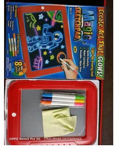 Red Plastic Drawing Pad