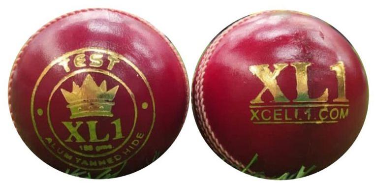 Round XL 1 Test Red Leather Ball, for Playing Cricket, Size : Standard