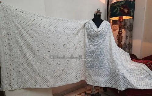 Chikankari Dupatta, Color : White 